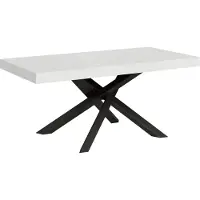 Itamoby Volantis Ausziehtisch 200/460x90 cm Esche weiß Beine anthrazit