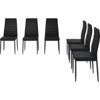 Vicco Esszimmerstuhl Grand Schwarz 42.5 x 48 cm 6er Set, Model 40739
