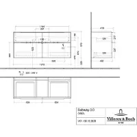 Villeroy & Boch C602L2VM WTUS Subway 3.0 C602L2 1272x576x462mm