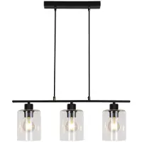 Rabalux 5078 Pendelleuchte 3 Spots Miroslaw, E27, schwarz, Industriell