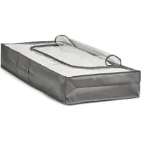 Zeller Unterbett-Aufbewahrungs-Tasche, grau, 103 x 45 x 15 cm, 14609