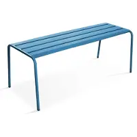 Oviala Gartenbank aus pulverbeschichtetem Stahl Pazifisch blau - Palavas