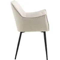 Ebuy24 LUNAR Stuhl in Stoff beige 56x56x82,5 cm