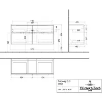 Villeroy & Boch C60202VN WTUS Subway 3.0 C60202 1272x576x462mm
