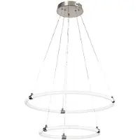 Rabalux 72009 Pendelleuchte Irelia, 55W, 4700lm, silber-weiß, rund, Modern, dimmbar, ø600mm