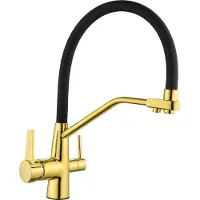 Mexen Duo Küchenarmatur, gold/schwarz - 671701-57