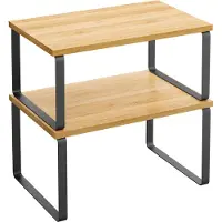 Songmics Gewürzregal, 2er Set, Küchenregal, Organizer, erweiterbar