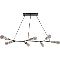 Rabalux 72027 Pendelleuchte 7 Spots Branwen, E27, schwarz-silber, Industriell, 91cm