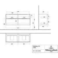 Villeroy & Boch C56801VR WTUS Subway 3.0 C56801 1272x576x462mm