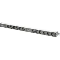 Digitus Steckdosenleiste mit Aluminiumprofil und Überlastschutz, 12-fach Schutzkontaktsteckdose, 2 x 2 m Zuleitung Schutzkontaktstecker, 800 mm, 93 mm, 70 mm, 2,31 kg, 5208 cm³, China