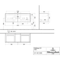 Villeroy & Boch C601L1VR WTUS Subway 3.0 C601L1 1272x429x462mm
