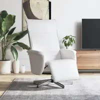 Prolenta Maison Exclusive - Relaxsessel mit Fußteil Weiß Kunstleder