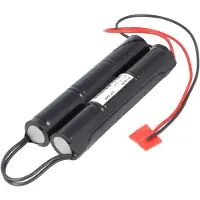 AccuCell 7,2 Volt 1600mAh Akkupack für Not- und Sicherheitsbeleuchtung, 2x3er Stangen mit 10cm Kabelbrücke