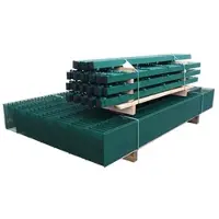 Wellker Doppelstabmattenzaun Rundum-sorglos-Paket Moosgrün, Halteplättchen, 1830 mm,27,5 m,6/5/6 mm,gerade
