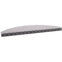 Szagato Stufenmatten aus Aluminium mattiert halbrund, 60 x 18 cm Trittfläche, SET= 3 Stück (Treppenstufenmatten Treppenstufen Metall innen außen)