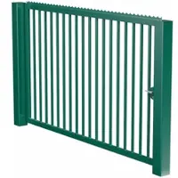 MR-Zaun Industrietor einflügelig mit Stabfüllung, grün, 6.000 mm x 2.000 mm