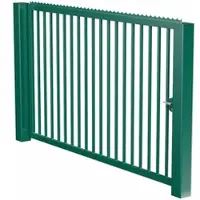 MR-Zaun Industrietor einflügelig mit Stabfüllung, grün, 6.000 mm x 2.200 mm