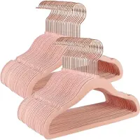 Songmics Set aus 50 Kinderkleiderbügeln mit Roségold-Haken, Kleiderbügel für Kinderkleidung