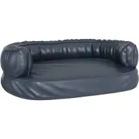 Syfax Hundebett Ergonomisch Schaumstoff Dunkelblau 75x53cm Kunstleder