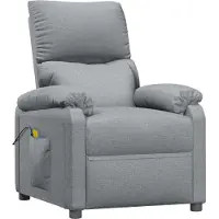 Syfax Massagesessel Hellgrau Stoff