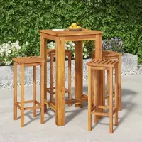 vidaXL "2024"cloris 5-tlg. Gartenbar-Set Massivholz Akazie - Gartenmöbelgarnituren CHY91145623