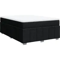 Syfax Boxspringbett mit Matratze Schwarz 160x200 cm Stoff