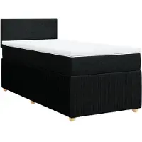 Syfax Boxspringbett mit Matratze Schwarz 80x200 cm Stoff