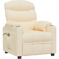 Syfax Massagesessel Creme Stoff