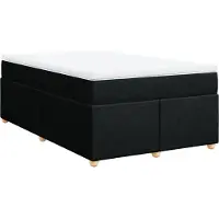 Syfax Boxspringbett mit Matratze Schwarz 120x200 cm Stoff