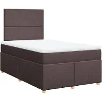 Syfax Boxspringbett mit Matratze Dunkelbraun 120x200 cm Stoff