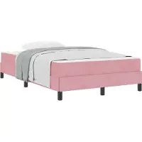 Syfax Boxspringbett mit Matratze Rosa 120 x 200 cm Stoff