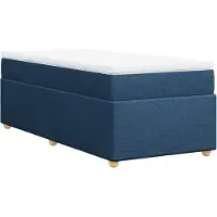 Syfax Boxspringbett mit Matratze Blau 80x200 cm Stoff