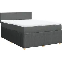 Syfax Boxspringbett mit Matratze Dunkelgrau 140x200 cm Stoff