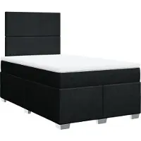 Syfax Boxspringbett mit Matratze Schwarz 120x190 cm Stoff