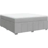 Syfax Boxspringbett mit Matratze Hellgrau 180x200 cm Stoff