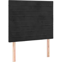 Syfax Kopfteil Schwarz 100x5x118/128 cm Samt