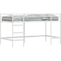 Syfax Kinderloftbett Uni Weiß 90 x 200 cm Stahl