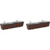 Syfax Balkon 2 pcs 80 x 17 x 17 cm Metall
