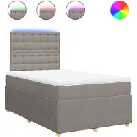 Syfax Boxspringbett mit Matratze Taupe 120x190 cm Stoff