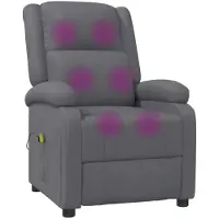 Syfax Massagesessel Grau Kunstleder