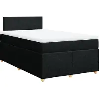 Syfax Boxspringbett mit Matratze Schwarz 120x190 cm Stoff