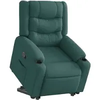 vidaXL "2026 Promotion" Relaxsessel mit Aufstehhilfe - Einzelsofa - Dunkelgrün Stoff - Couchsessel CC16818