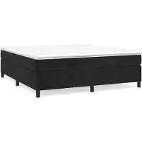 Syfax Boxspringbett mit Matratze Schwarz 180x200 cm Samt