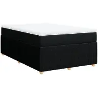 Syfax Boxspringbett mit Matratze Schwarz 120x200 cm Stoff