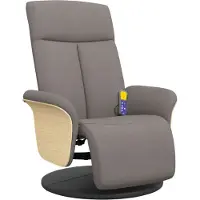 Syfax Massagesessel mit Fußteil Taupe Stoff