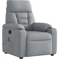 Syfax Massagesessel Hellgrau Stoff