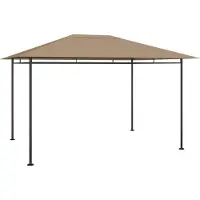 vidaXL Möbel Pavillon 384x281x270 cm Taupe 180 g/m² - Pavillons & Partyzelte 313922
