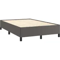 Syfax Bettgestell ohne Matratze Grau 120x190 cm Kunstleder