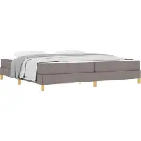 Syfax Boxspringbett mit Matratze Taupe 200 x 200 cm Stoff