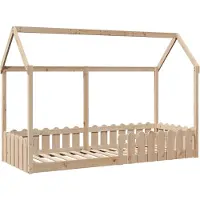 Syfax Kinderbett Hausbett 80x200 cm Massivholz Kiefer